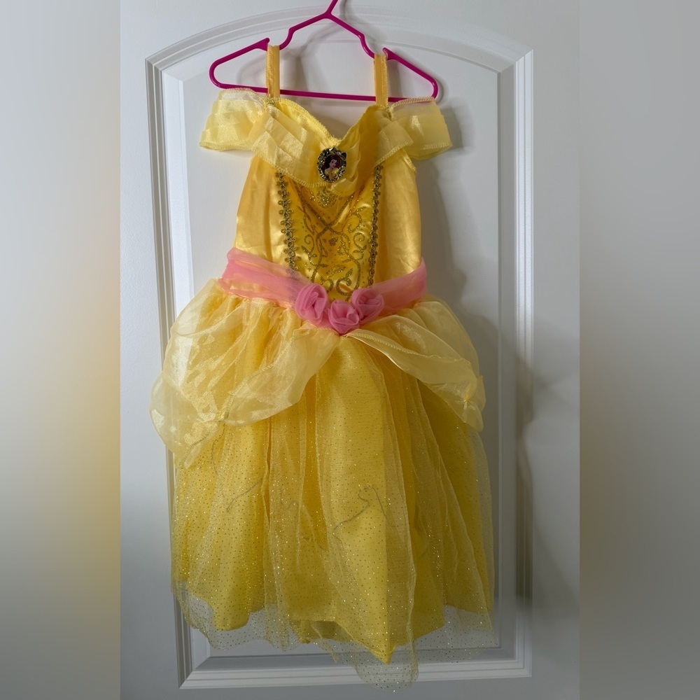 Disney Light Up Princess Belle Beauty & The Beast Fantasy Play Costume 4-6x